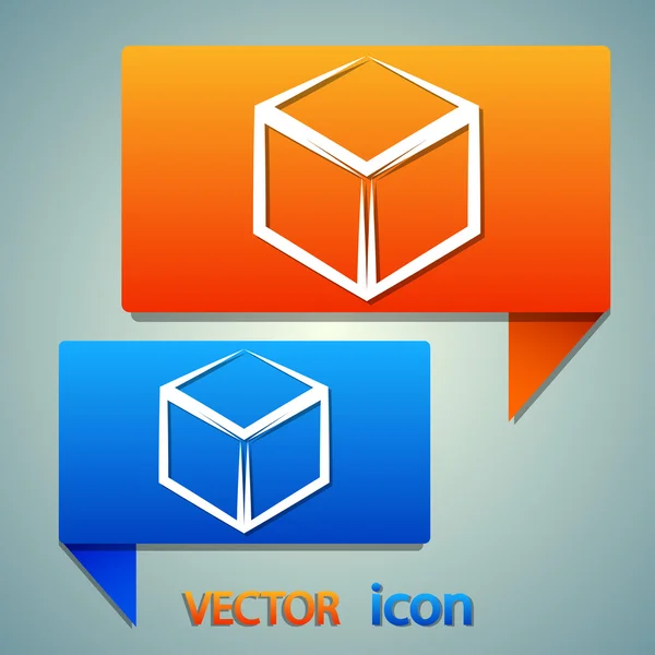 Ícone de design de logotipo cubo 3d — Vetor de Stock