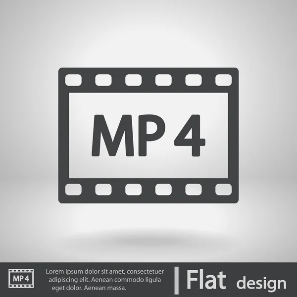 MP 4 video icon — Stock Vector
