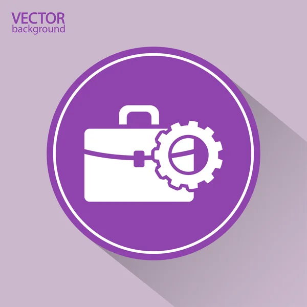 Configuración de parámetros, icono Maletín — Vector de stock