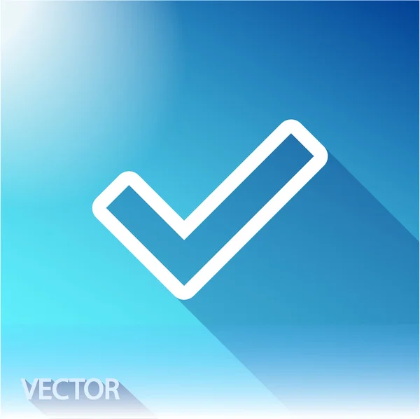 Confirma el icono. Estilo de diseño plano — Vector de stock