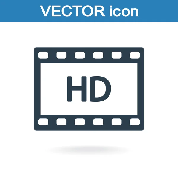 Icône de la vidéo HD — Image vectorielle