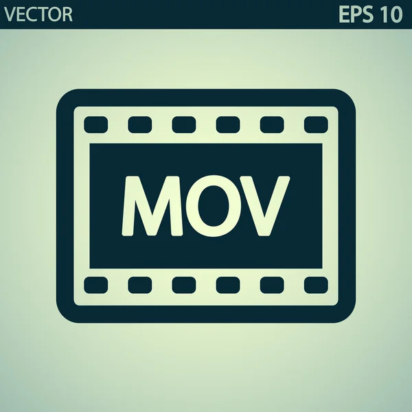MOV videóinak ikon — Stock Vector