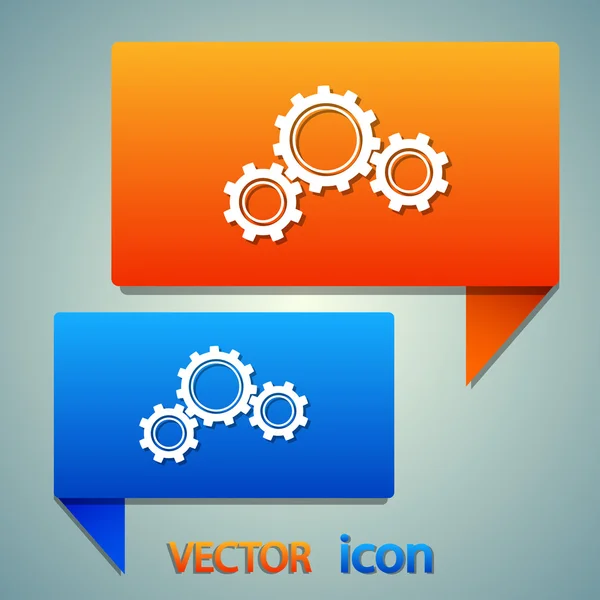 Ícone de engrenagem. Estilo de design plano — Vetor de Stock