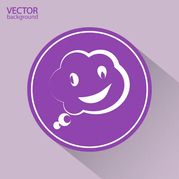 Sonrisa hablando icono de la burbuja — Vector de stock