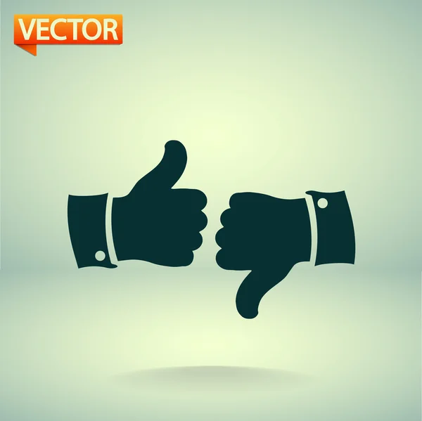 Pulgar hacia arriba icono — Vector de stock