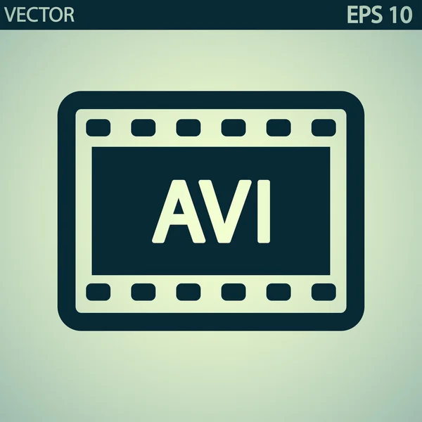 Avi video icon — Stock Vector