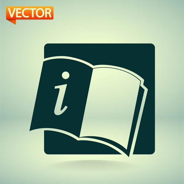 Libro abierto icono — Vector de stock