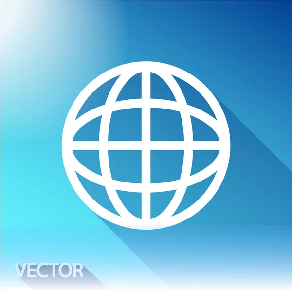 Globe Icon Flat  design — Stock Vector