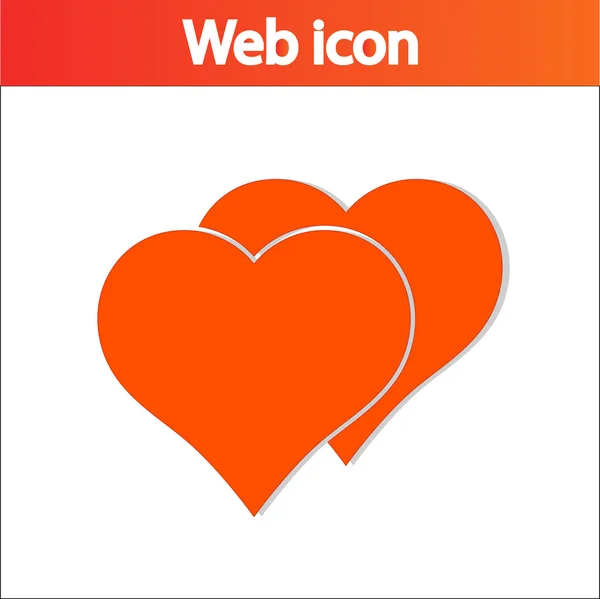 Icono del corazón — Vector de stock