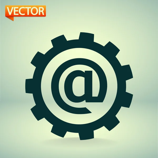 Definindo parâmetros, ícone de internet de e-mail — Vetor de Stock