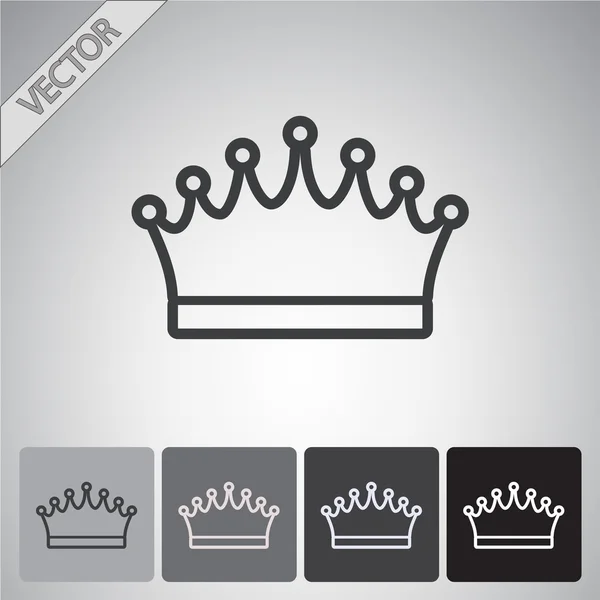 Crown icon design — Stock Vector