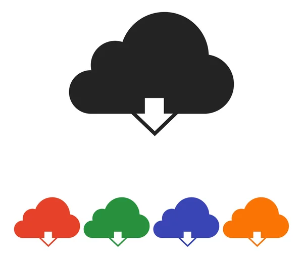 Icône de téléchargement cloud computing — Image vectorielle