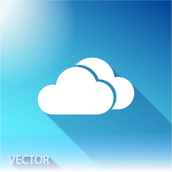 Cloud icon Stilul de design plat — Vector de stoc