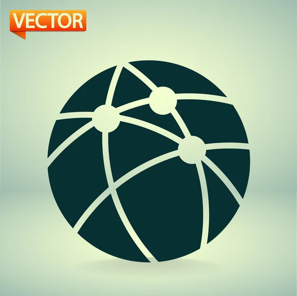 Global technology or social network icon — Stock Vector