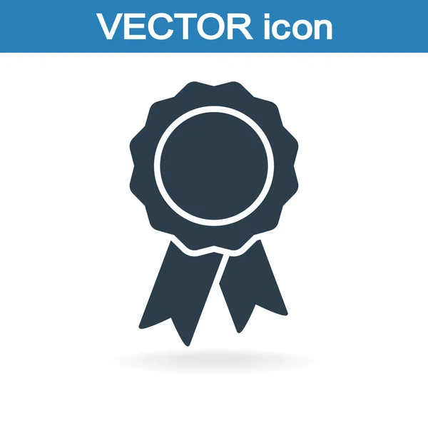 Insignia con cintas icono — Vector de stock