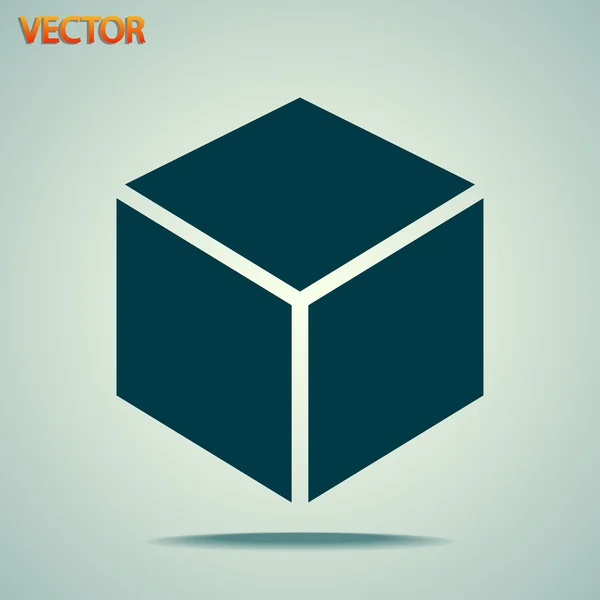 Ícone de design de logotipo cubo 3d — Vetor de Stock