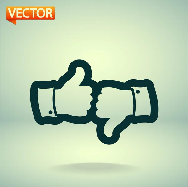 Pulgares hacia arriba icono — Vector de stock