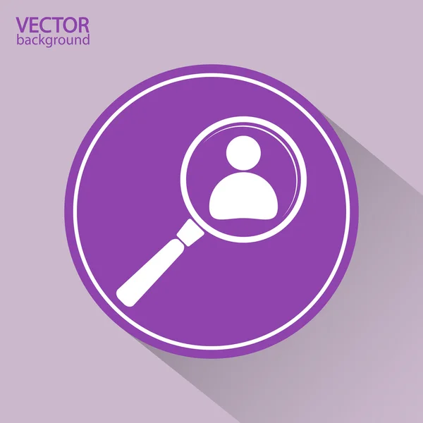 Při pohledu na ikonu hledání zaměstnanců — Stockový vektor