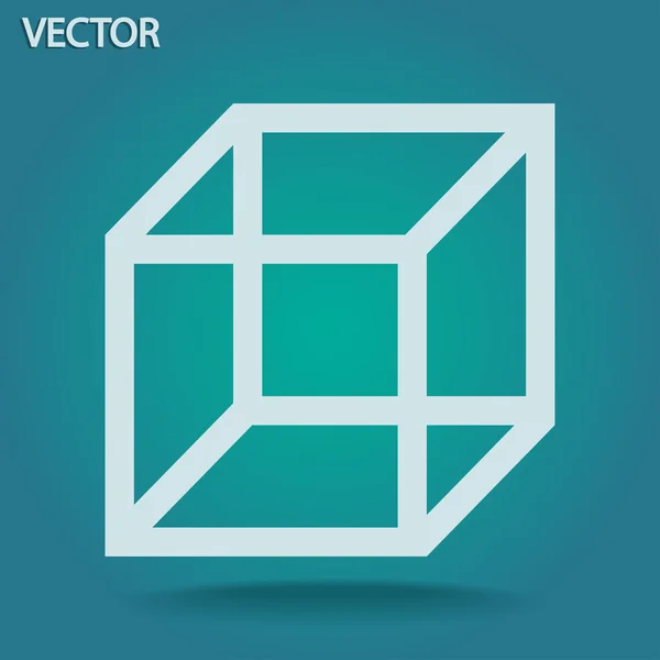 3D-Würfel Logo Design-Symbol — Stockvektor