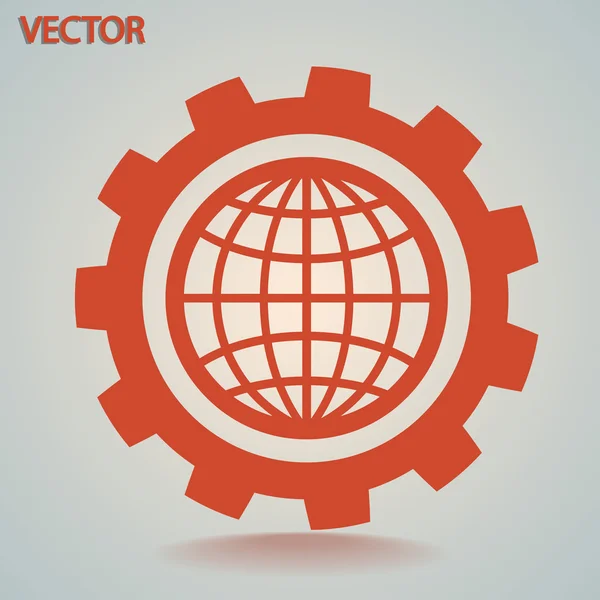 Parameters instellen, wereldbol icoon — Stockvector