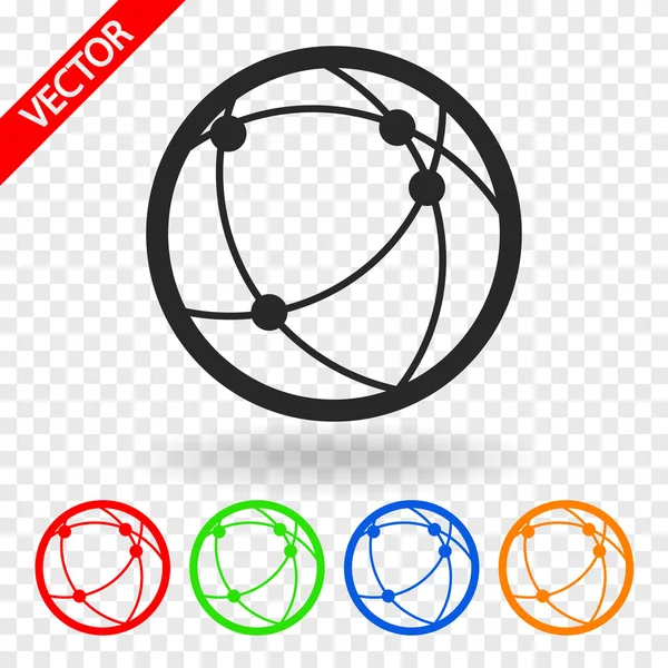 Global technology or social network icon — Stock Vector