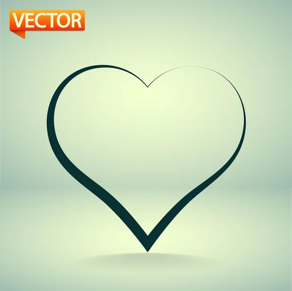 Icono del corazón — Vector de stock