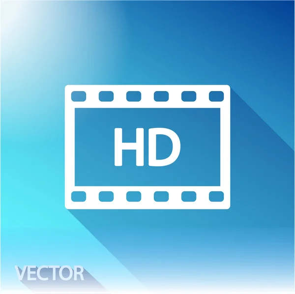 Ícone de vídeo hd — Vetor de Stock