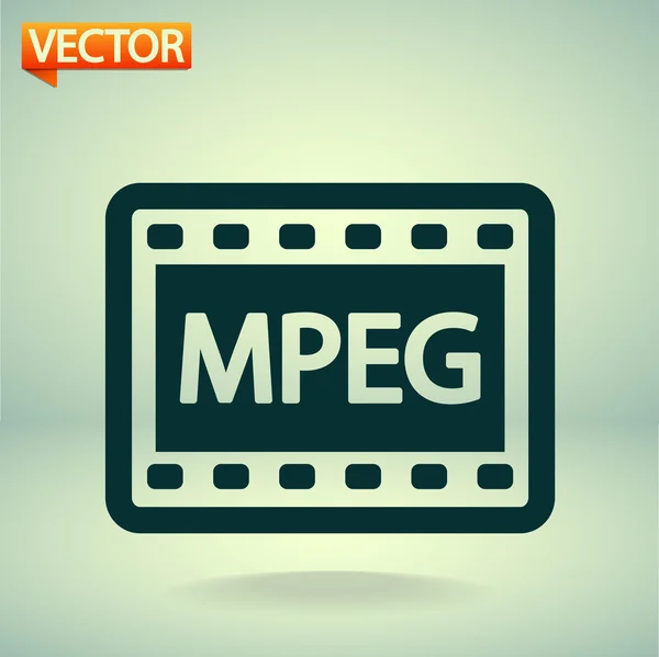 Ícone de vídeo MPEG — Vetor de Stock