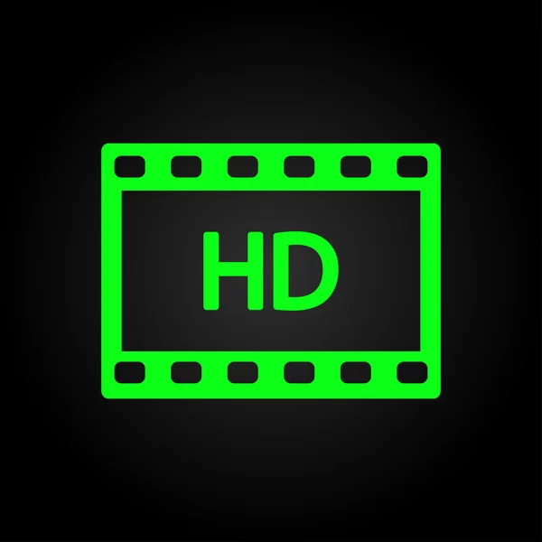 Ikona wideo HD — Wektor stockowy