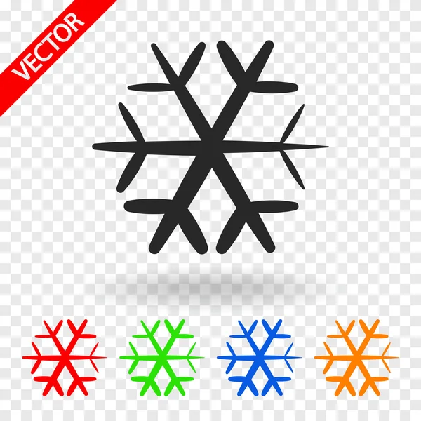 Copo de nieve icono plano — Vector de stock