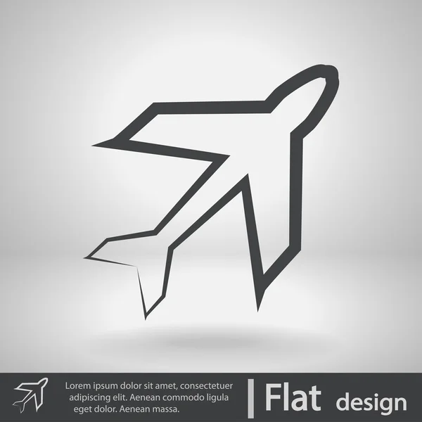 Flygplan symboler ikonen — Stock vektor