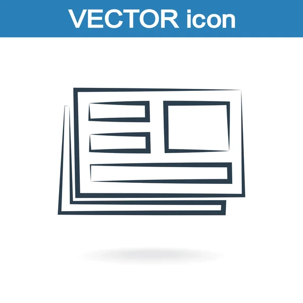 Icono de periódico — Vector de stock