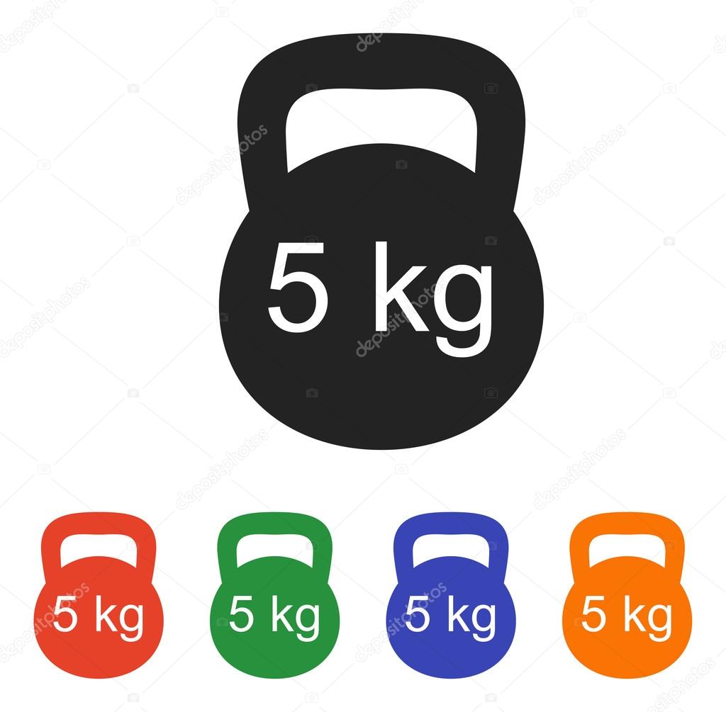 Weight icon set