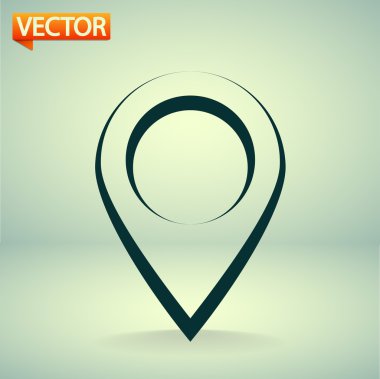 harita işaretçisi düz simgesi