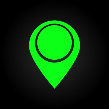 harita işaretçisi düz simgesi