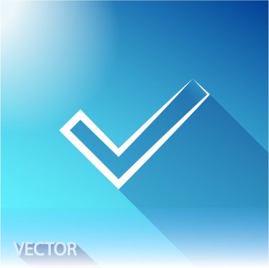 simge onaylayın. düz tasarım stil