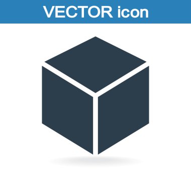 3D küp logo tasarım simgesi