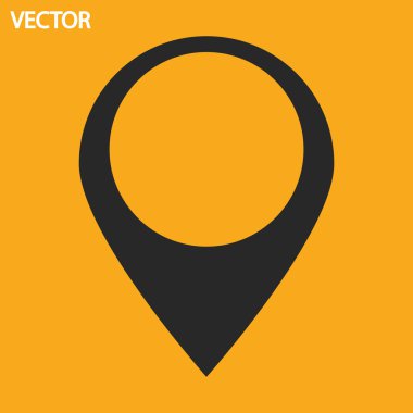 harita işaretçisi düz simgesi