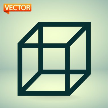 3D küp logo tasarım simgesi