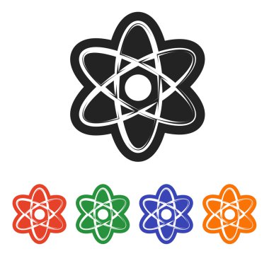 Atom simgesi. düz tasarım