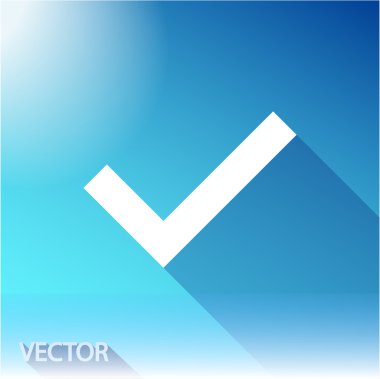 simge onaylayın. düz tasarım stil