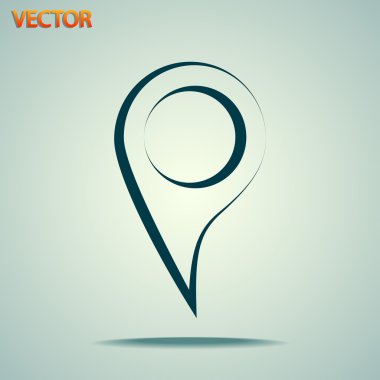 harita işaretçisi düz simgesi