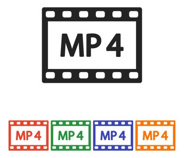 MP 4 video icon clipart
