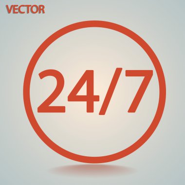 bir gün ve 7 gün 24 saat bir hafta simgesi.