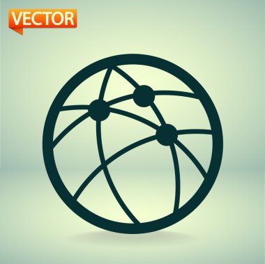 Küresel teknoloji ya da sosyal ağ simgesini