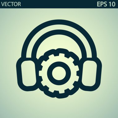 Ayar parametreleri ve müzikal, kulaklık simgesi