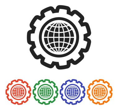 Küre simgesi düz tasarım