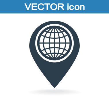 harita işaretçisi düz simgesi