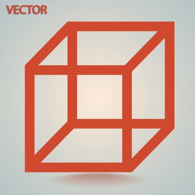 3D küp logo tasarım simgesi