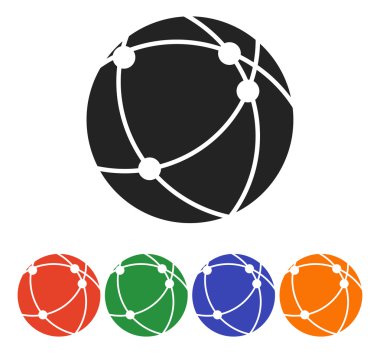 Küresel teknoloji ya da sosyal ağ simgesini